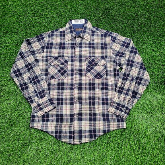 Vintage Northwest-Territory Tartan Plaid Button Shirt Small 19x27 80s 90s - Picture 1 of 10